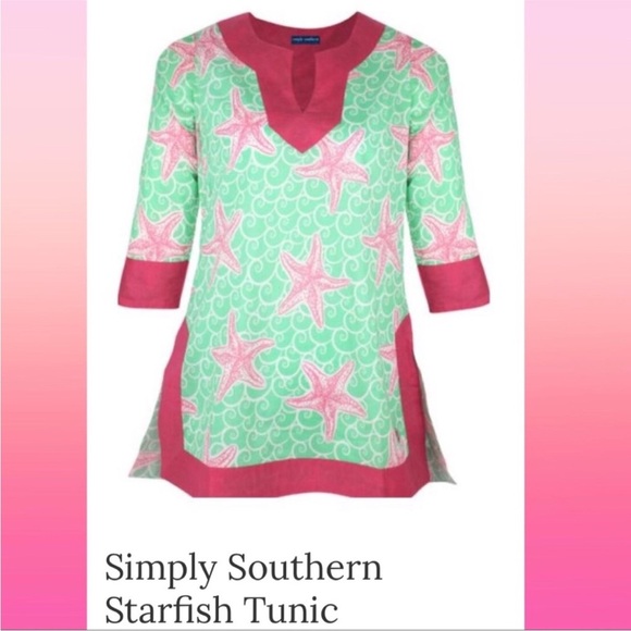 Simply Southern Starfish Tunic Medium NEW - Picture 2 of 8
